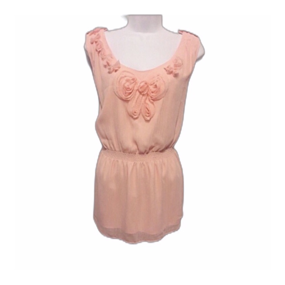 Gianni Bini Pink Chiffon Sleeveless Top